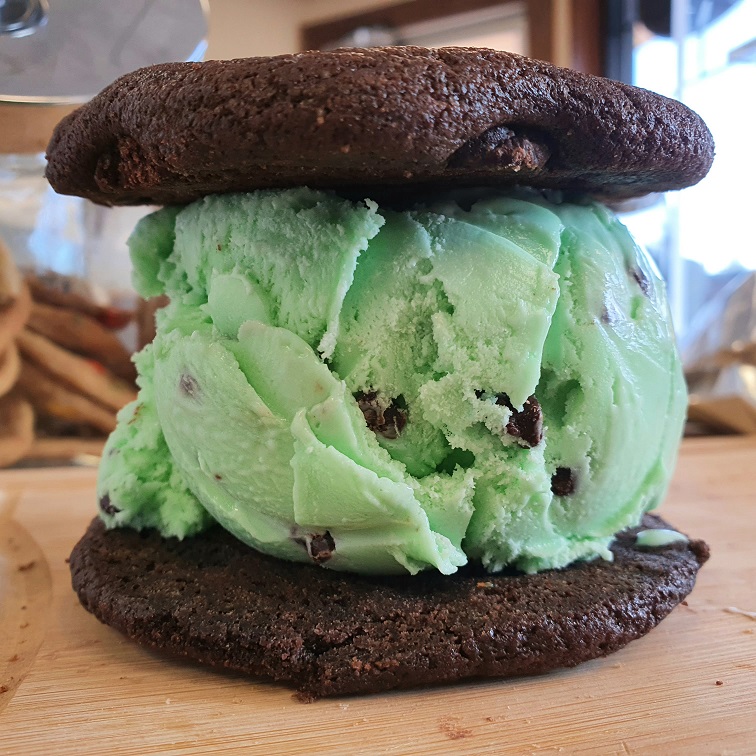 Mint Chocolate ice cream sandwich Mint Chocolate ice cream sandwich
